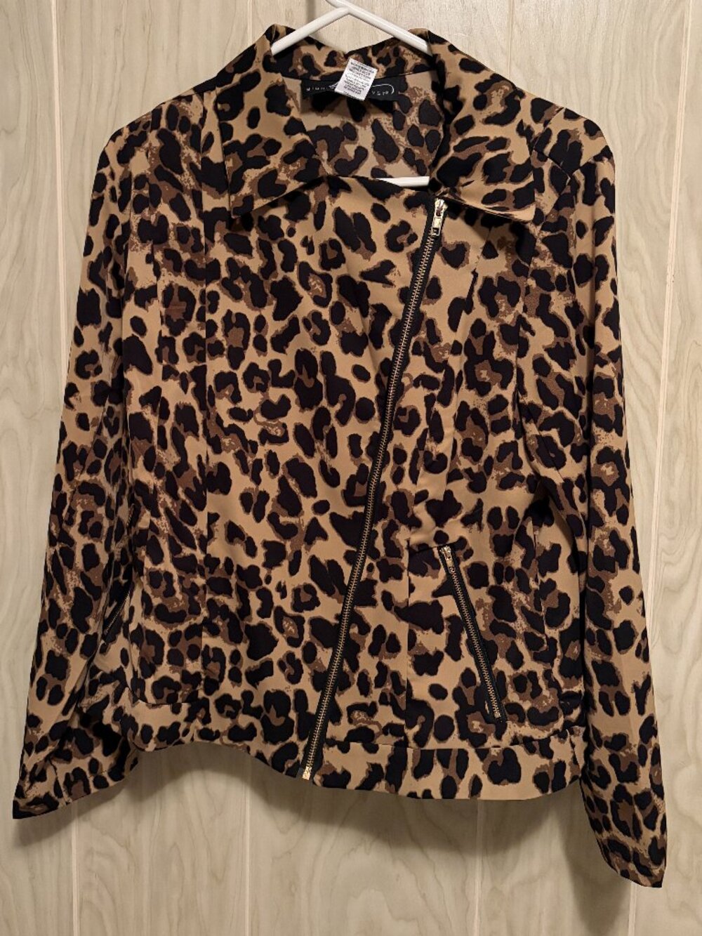 MIDNIGHT VELVET LEOPARD BLAZER LARGE
